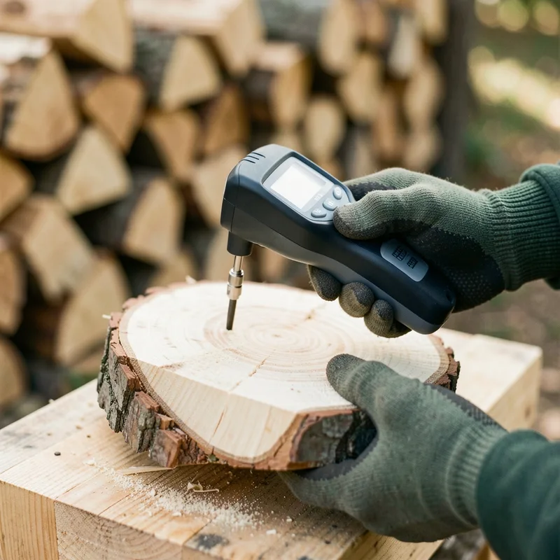 Taux d'humidité du bois de chauffage : mesurer juste
